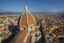 Overhead view of the Duomo and town of Florence, Tuscany, Italy von Danita Delimont
