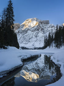 Lake Pragser Wildsee in Winter, Italy by Danita Delimont