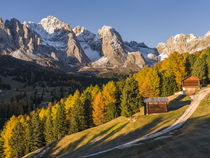 Geisler mountain range, from Groeden Valley, Italy by Danita Delimont
