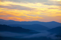 Sunrise and Fog at Michelangelo Overlook by Danita Delimont