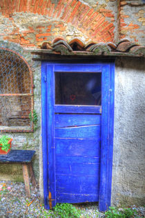 Old Hand Painted Doors in Back Alley of Town von Danita Delimont