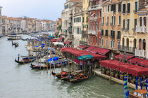 Grand Canal Restaurants and Gondolas by Danita Delimont