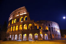 Colosseum Overview Moon Night Rome Italy by Danita Delimont