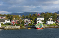 Bronnoysund, Norway cruise Hurtigruten small colorful fishin... by Danita Delimont