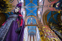 Composite of woman in Carnival costume and interior of Krako... by Danita Delimont