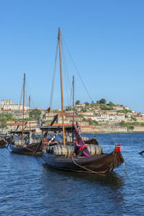 Portugal, Oporto, Douro River, Rabelo boats von Danita Delimont