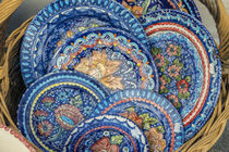 Portugal, Evora, hand painted ceramic plates by Danita Delimont