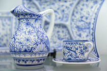 Portugal, Evora, hand painted ceramic dishes for sale von Danita Delimont