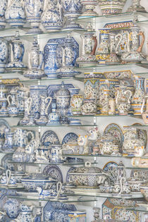 Portugal, Sintra, hand painted ceramic dishes for sale von Danita Delimont