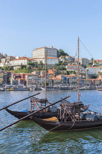 Europe, Portugal, Oporto, Douro River, Rabelo boats von Danita Delimont