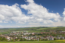 Romania, Transylvania, Tarnaveni, elevated town view von Danita Delimont