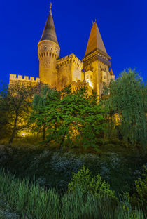 Romania, Transylvania, Hunedoara, Corvin Castle, dusk by Danita Delimont