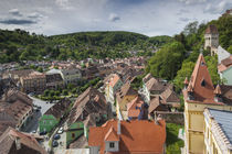 Romania, Transylvania, Sighisoara, elevated city view from Clock Tower von Danita Delimont