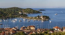 Vis town, Franciscan monastery & harbour, Vis Island, Croatia by Danita Delimont