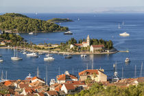 Vis town, Franciscan monastery & harbour, Vis Island, Croatia von Danita Delimont