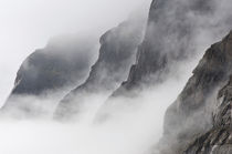 Mountains in fog, Prince Christian Sound, Greenland von Danita Delimont