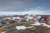 Greenland, Nuuk, Kolonihavn area, residential houses von Danita Delimont