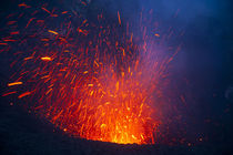 Volcano eruptions at the Yasur Volcano, Island of Tanna, Van... by Danita Delimont