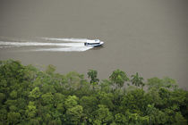 Speed boat on Napo River by Danita Delimont