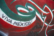 Wall painted to celebrate colors of Mexican flag. Credit as:... von Danita Delimont