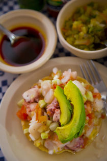 Ceviche, Pichis seafood restaurant, Vallarta Food Tours, El ... von Danita Delimont