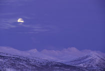 USA, Alaska, Alaska Range, Full Moon, Denali National Park by Danita Delimont