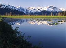 USA, Alaska, Turnagain Arm, View of Chugach mountains by Danita Delimont