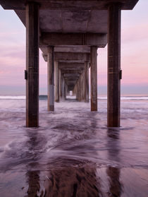 USA, California, La Jolla, Dawn under Scripps Pier at La Jolla Shores by Danita Delimont