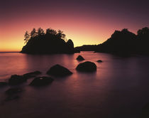 USA, California, Trinidad, Sea stack at sunset by Danita Delimont