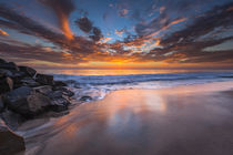Sunset from Tamarach Beach in Carlsbad, CA by Danita Delimont