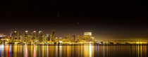San Diego's skyline and harbor with the stars above von Danita Delimont