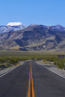 Road coming over Panamint Range into Death Valley, Death Val... by Danita Delimont