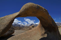 Mobius Arch, Alabama Hills, and snow on Sierra Nevada Mounta... by Danita Delimont