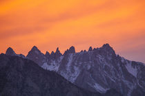 Glowing orange clouds at sunset over the Sierra Crest by Danita Delimont