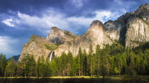 Afternoon light on Bridalveil Fall from Gates of the Valley,... by Danita Delimont