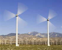 USA, California, Palm Springs, Wind energy farms along India... von Danita Delimont