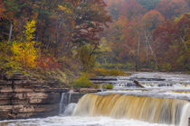 Lower Cataract Falls on Mill Creek in autumn at Lieber State... von Danita Delimont