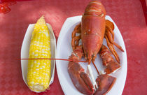 Bar Harbor, Maine, traditional lobster dinner with corn spec... von Danita Delimont