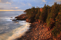 USA, Maine, Acadia National Park, Ocean waves breaking on ro... by Danita Delimont