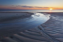 Sand patterns at sunset on Bound Brook Island, Cape Cod Nati... by Danita Delimont