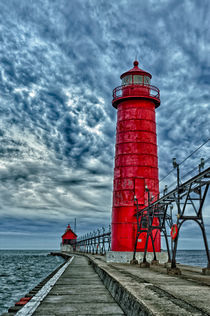 USA, Grand Haven, Michigan, lighthouse by Danita Delimont