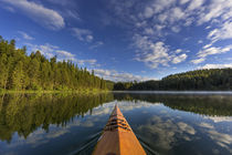 Kayaking on Beaver Lake in the Stillwater State Forest near ... by Danita Delimont