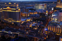 Caesars Palace and The Strip, seen from Eiffel Tower replica... by Danita Delimont