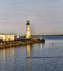 The Buffalo Main Lighthouse on the Buffalo River New York State. by Danita Delimont