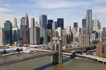 Lower Manhattan and Brooklyn Bridge New York City, USA by Danita Delimont