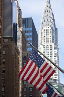 Chrysler Building with Star & Stripes, New York, USA by Danita Delimont