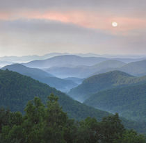 Sunrise over Pisgah National Forest from Blue Ridge Parkway,... by Danita Delimont