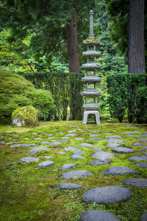 Pagoda in the Japanese Garden, Portland, Oregon, USA. by Danita Delimont