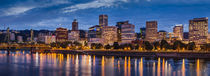 Twilight over the Willamette River and Portland, Oregon, USA by Danita Delimont