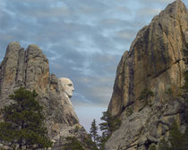George Washington's face at Mount Rushmore National Memorial... by Danita Delimont
